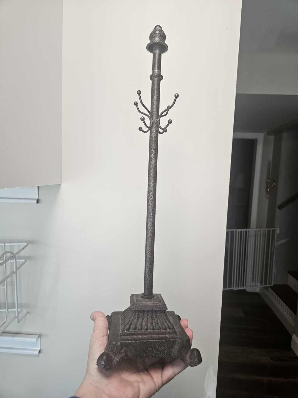 Decorative Rustic Metal Jewelry Stand - Dark Bronze